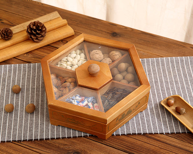 Hộp đựng bánh kẹo gỗ mun Kiyoshi KYS006