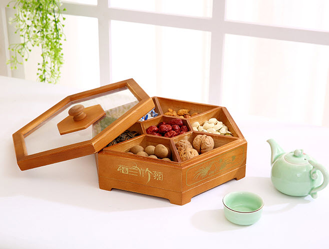 Hộp đựng bánh kẹo gỗ mun Kiyoshi KYS006