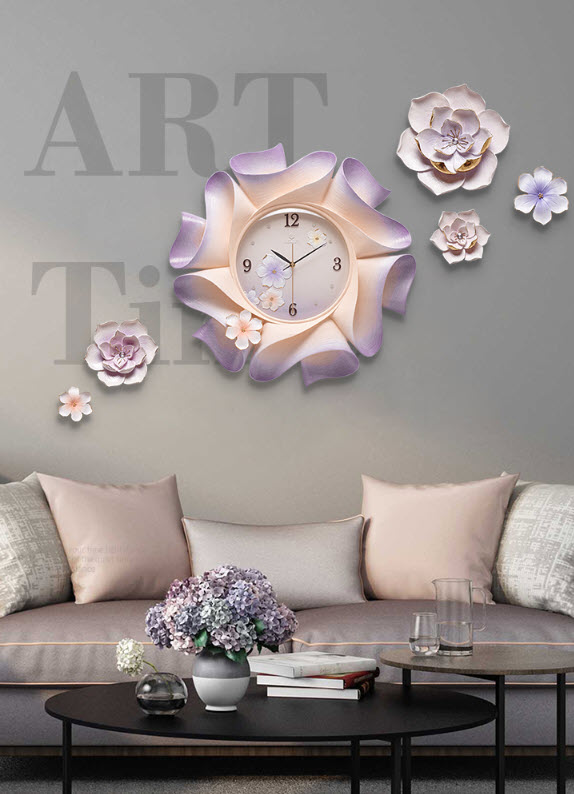 Đồng hồ treo tường 3D bông hoa ArtTime ZB0022A
