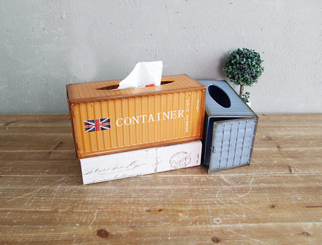 Hộp đựng khăn giấy hình container Mulin FML02
