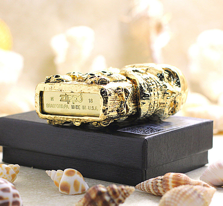 Bật lửa hộp quẹt Zippo mạ vàng ZBT3185A