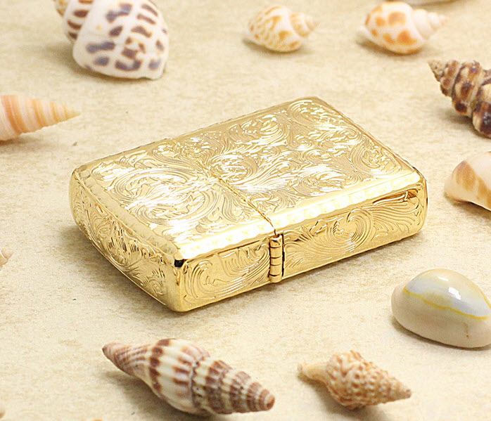 Bật lửa hộp quẹt mạ vàng Zippo King