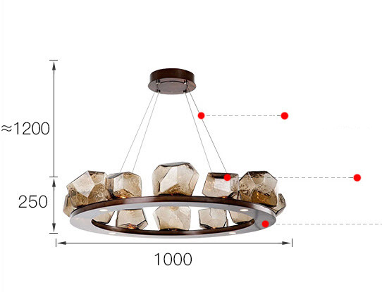 Đèn thả trần treo trần Juhuashi HY2180