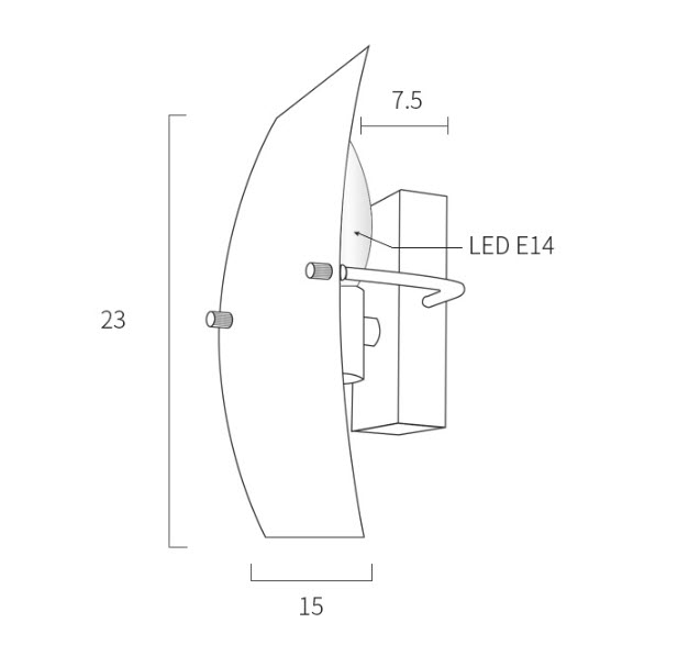Đèn tường đèn gắn đầu giường Reble RB8128D