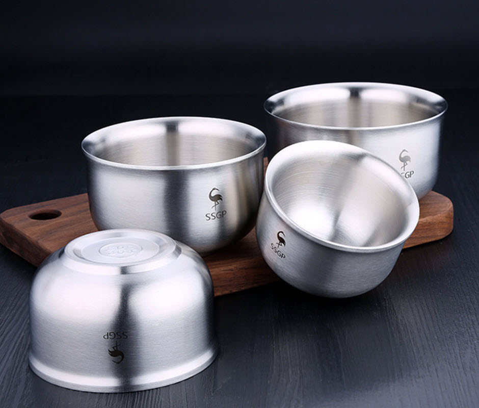 Chén inox 304 cách nhiệt 2 lớp SSGP SS0125