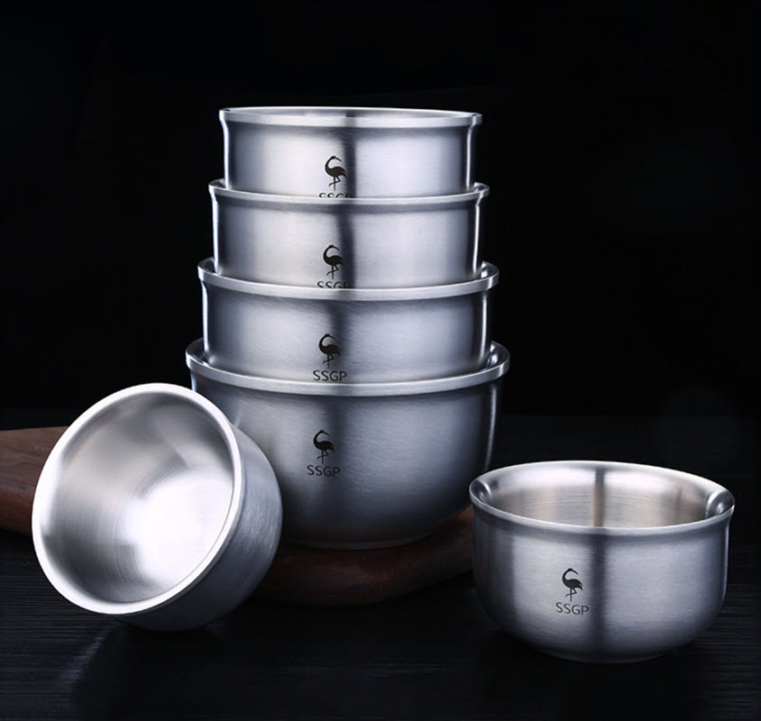 Chén inox 304 cách nhiệt 2 lớp SSGP SS0125