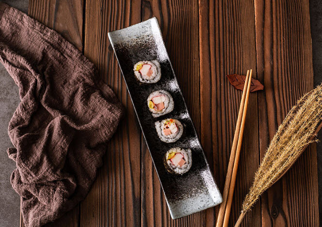 Dĩa sứ dài porcelain đựng sushi thức ăn Lisa LIS071