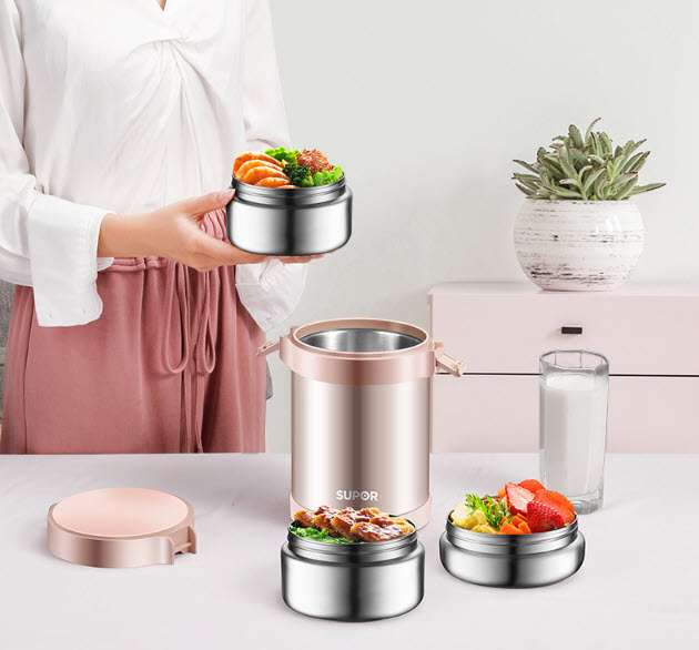 Hộp cơm giữ nhiệt 4 ngăn 2300ml Supor KF20AD10