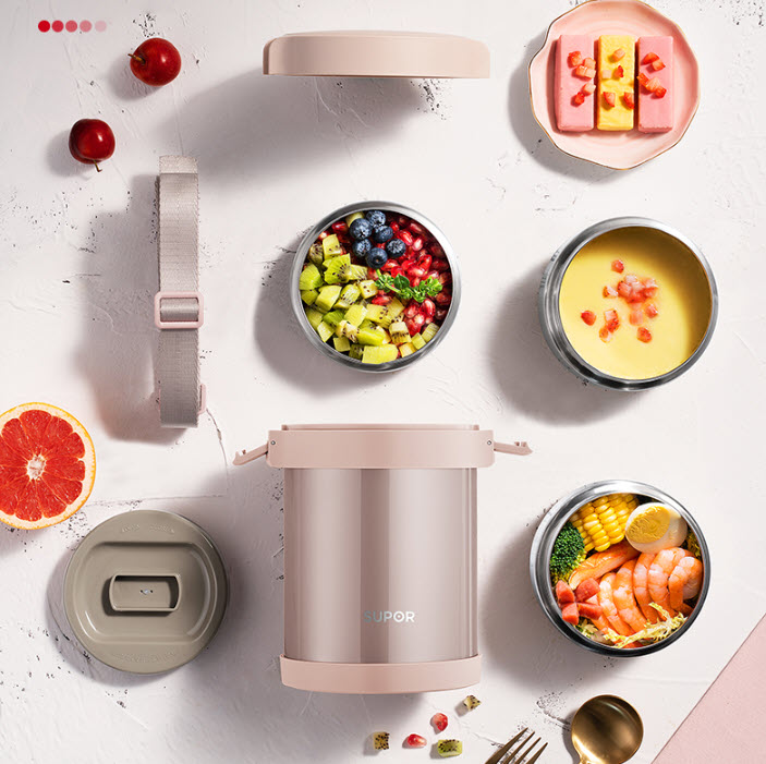 Hộp cơm giữ nhiệt 4 ngăn 2300ml Supor KF20AD10