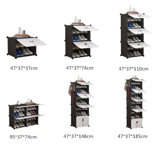 Tủ đựng giày lắp ráp nhiều ngăn Vanden VD023
