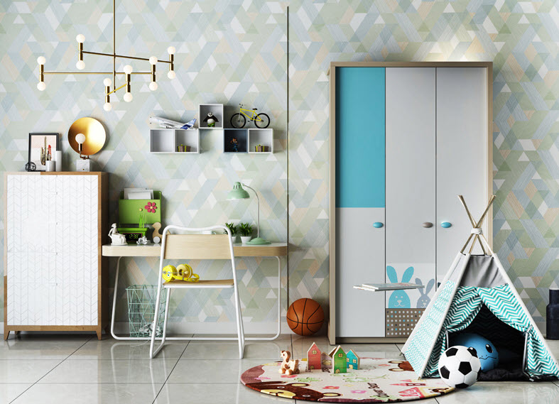 Giấy dán tường hoa văn caro Miguan 75302