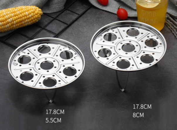 Khay đựng trứng gà 2 tầng 18cm inox 304 OEM G19029
