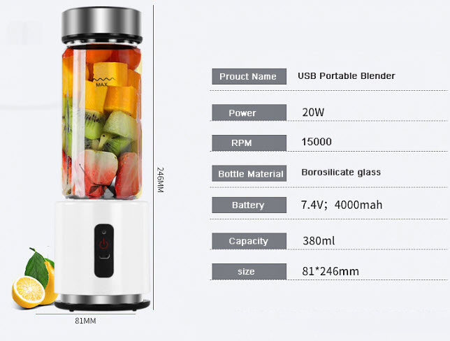 Máy xay sinh tố mini dùng pin BioloMix BL912