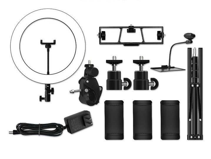 Đèn led livestream 36cm gắn 4 phone Doled DLZ11