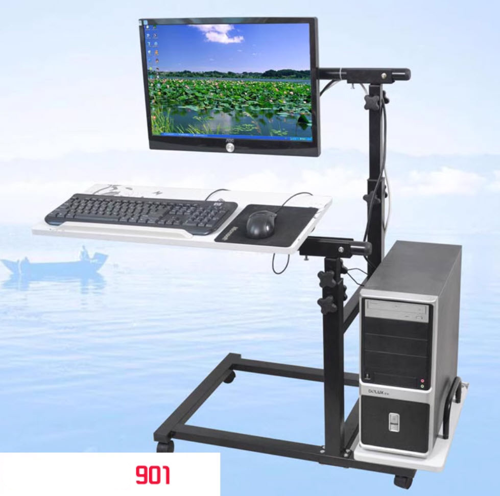 Bàn máy tính di động OEM WL901 phù hợp phòng họp, bệnh viện, xưởng sản xuất
