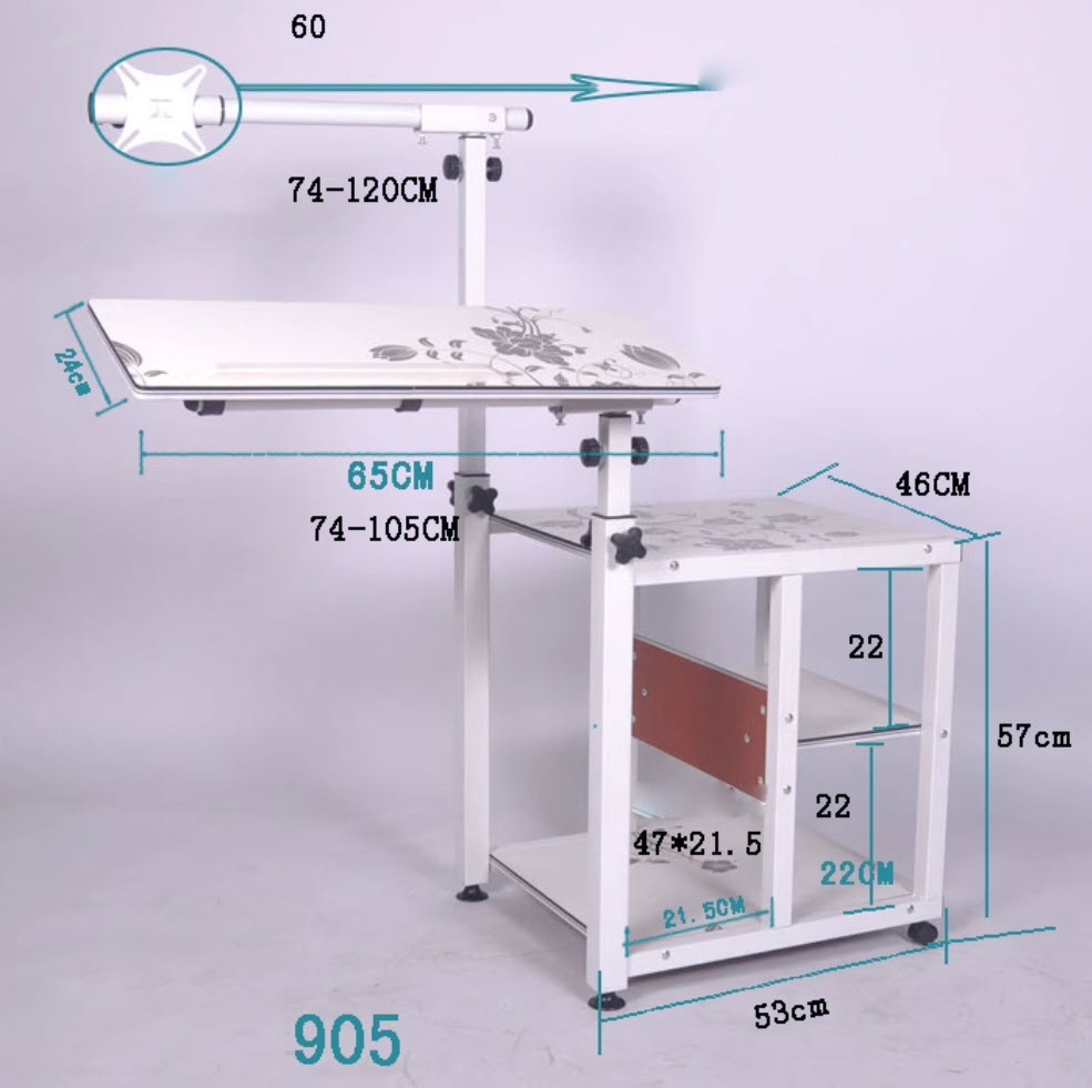 Bàn máy tính di động OEM WL901 phù hợp phòng họp, bệnh viện, xưởng sản xuất