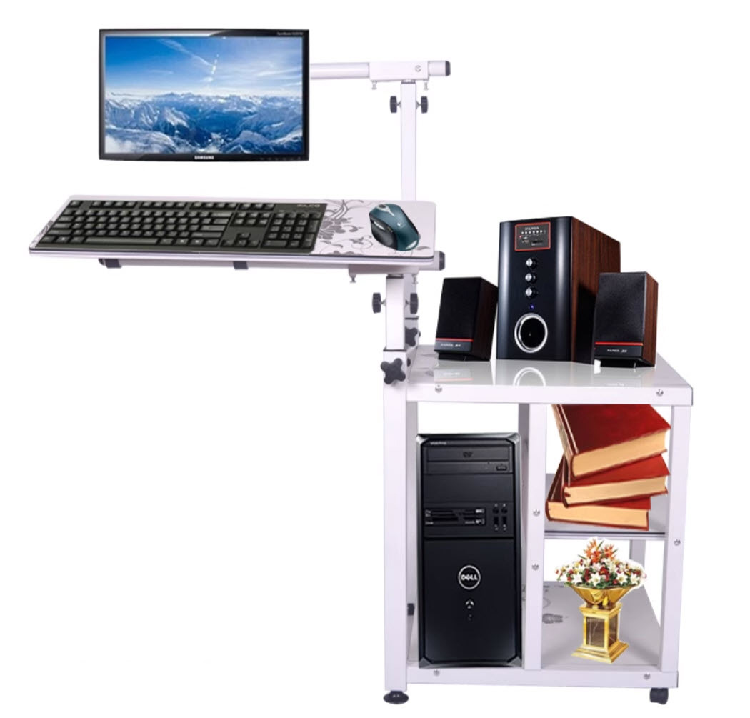 Bàn máy tính di động OEM WL901 phù hợp phòng họp, bệnh viện, xưởng sản xuất