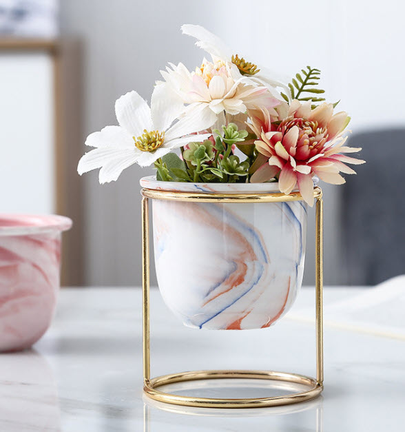 Chậu hoa chậu cây để bàn gốm sứ Qing QG002