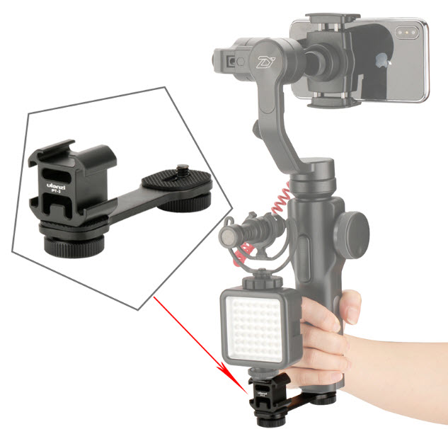 Giá gắn đèn flash cho gimbal chống rung Ulanzi PT3