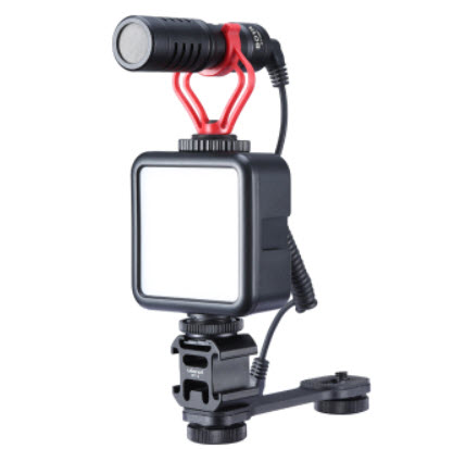 Đèn led và microphone cho điện thoại máy ảnh Ulanzi VL49