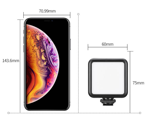 Đèn led và microphone cho điện thoại máy ảnh Ulanzi VL49