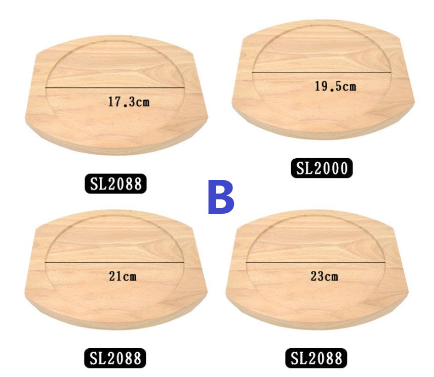 Đế gỗ lót chảo gang tròn nhiều size TeLi SL2088