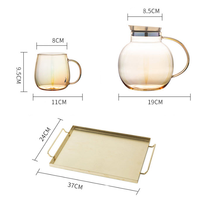 Bộ bình ly đựng nước thủy tinh William WLL005