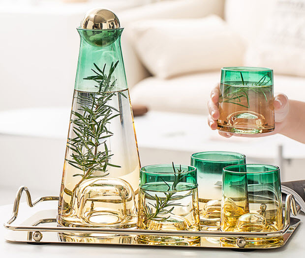 Bộ bình ly đựng nước thủy tinh William WLL006