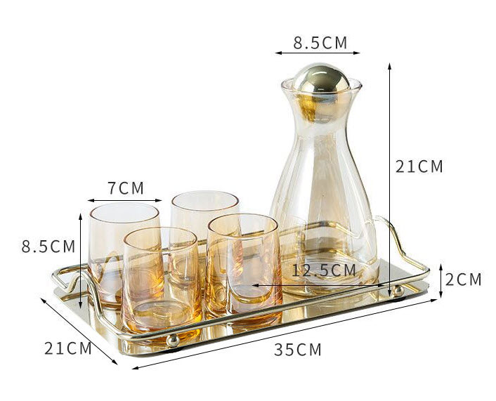 Bộ bình ly đựng nước thủy tinh William HS2136