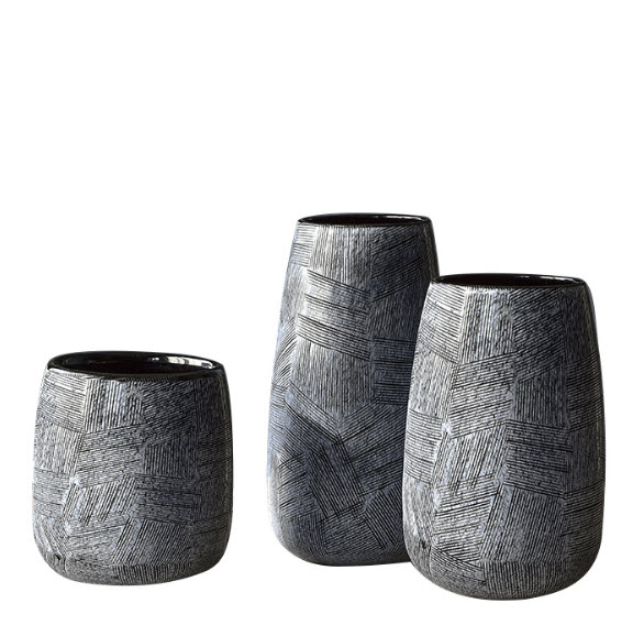 Bình bông thủy tinh handmade dáng bầu Bixuan BXSG552