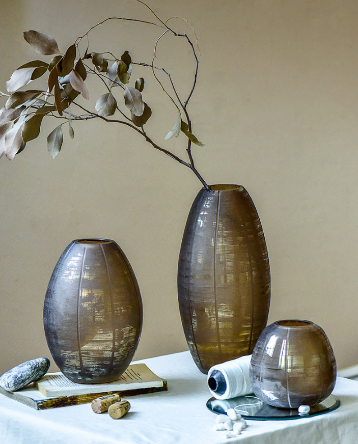 Bình bông thủy tinh handmade Bixuan BXS8611