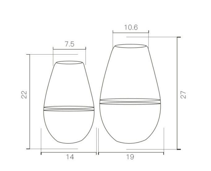 Bình bông thủy tinh handmade Bixuan BX1927