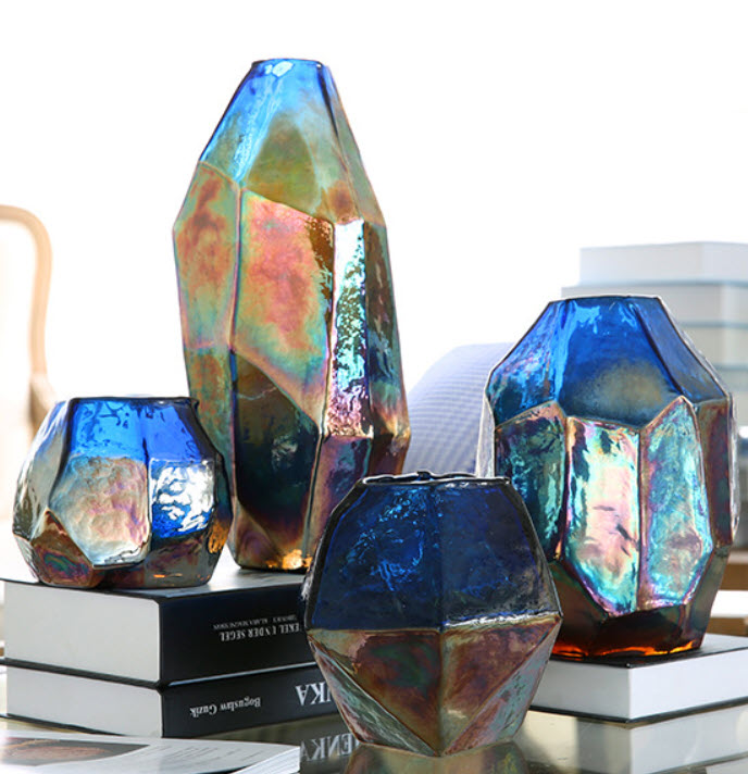 Bình bông thủy tinh stone handmade Bixuan SVB602