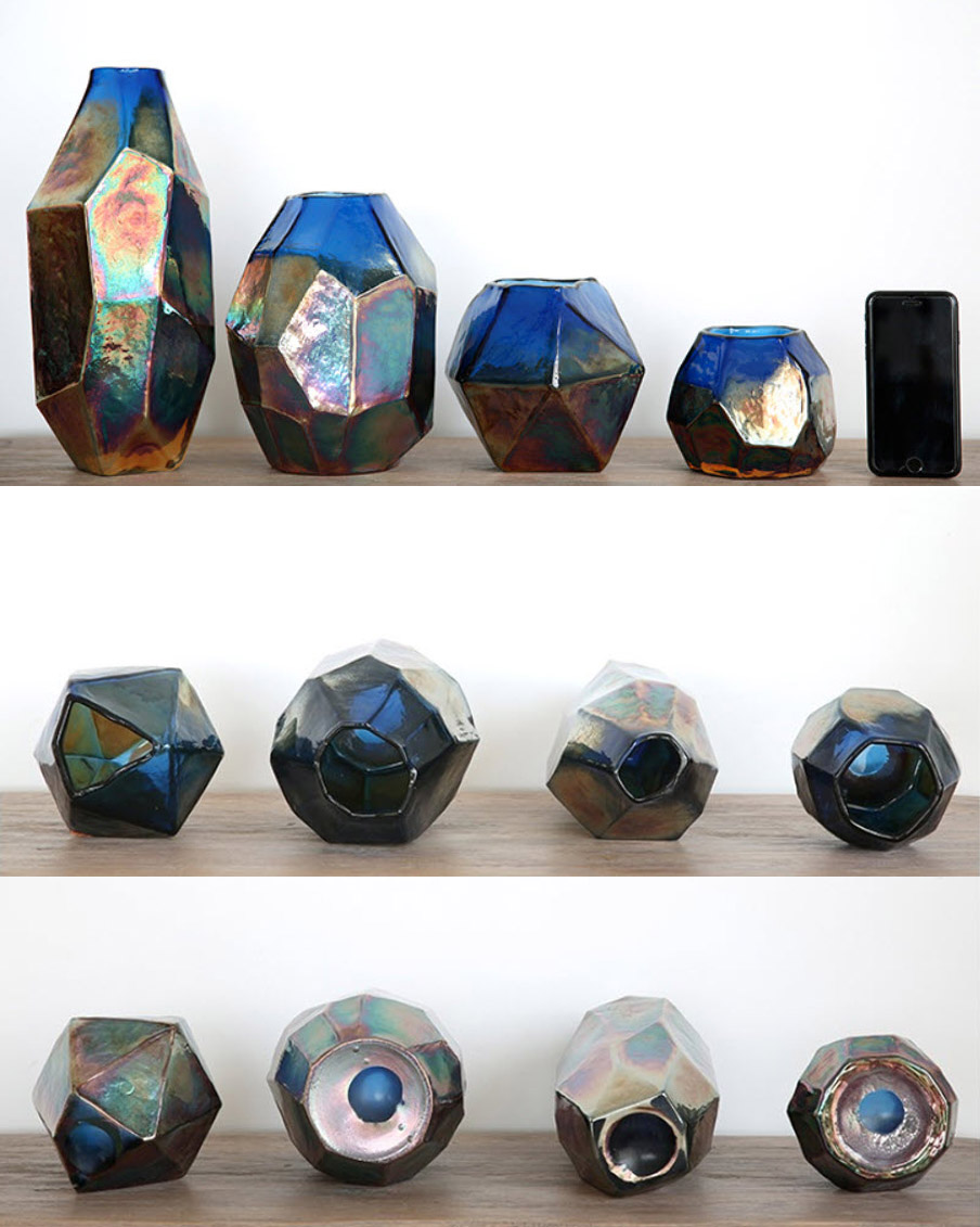 Bình bông thủy tinh stone handmade Bixuan SVB602