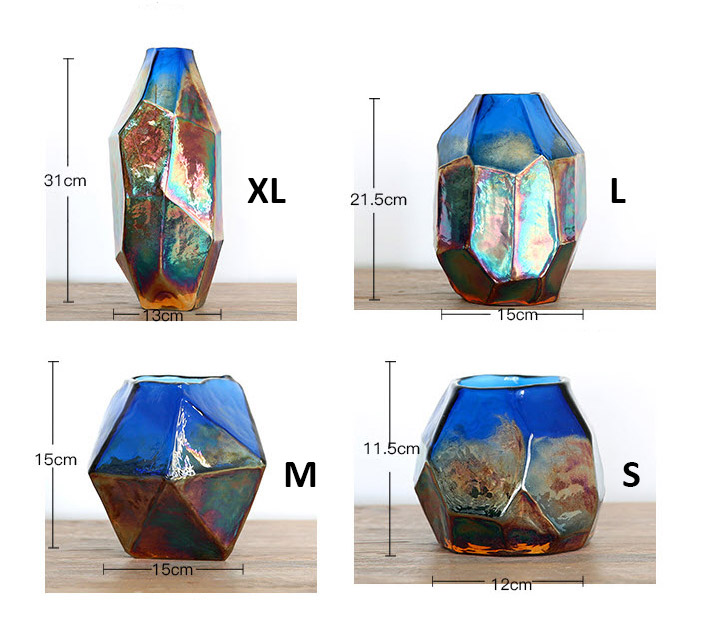 Bình bông thủy tinh stone handmade Bixuan SVB602