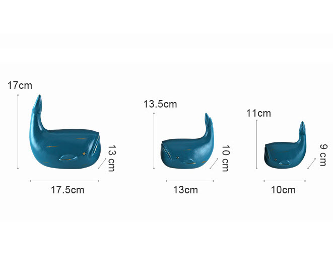Đồ trang trí để bàn 3 Cá Voi Yifang QKD1997