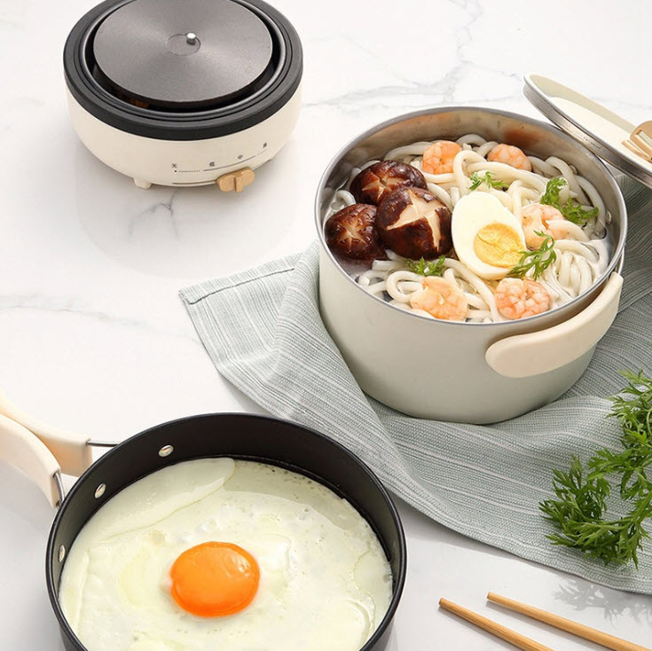 Bộ bếp điện nồi chảo mini Meisu ADS001
