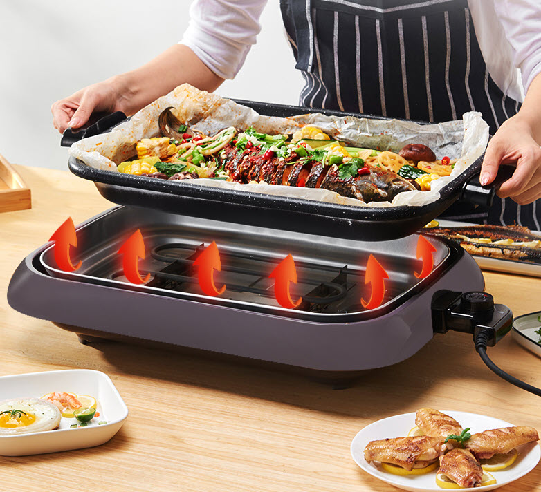 Nồi đa năng ăn lẩu nướng BBQ Jupai QY505