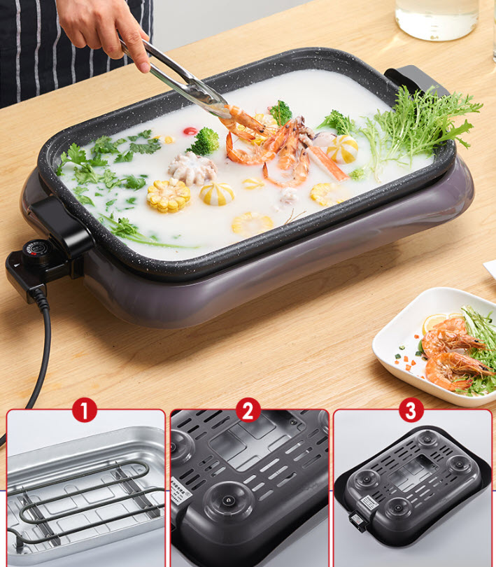 Nồi đa năng ăn lẩu nướng BBQ Jupai QY505