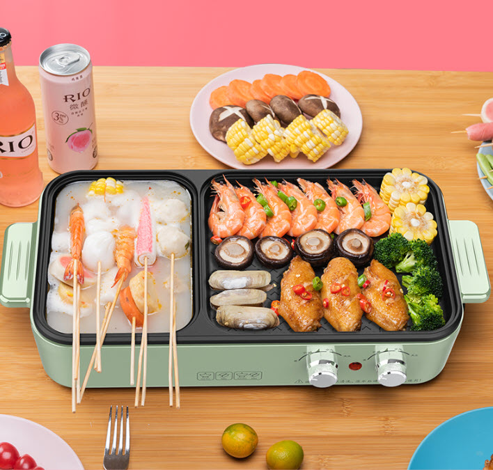 Nồi đa năng ăn lẩu nướng BBQ Jupai WHG001
