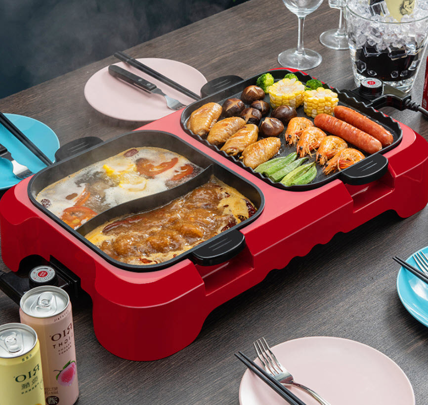 Nồi đa năng ăn lẩu nướng BBQ Jupai JHG001