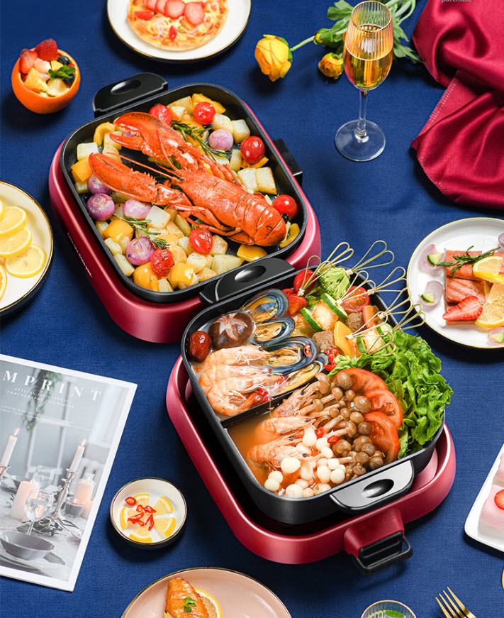 Nồi đa năng ăn lẩu nướng BBQ Aoran A3