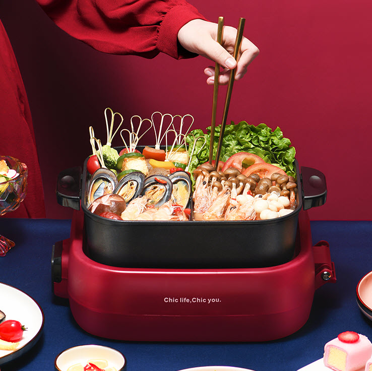 Nồi đa năng ăn lẩu nướng BBQ Aoran A3