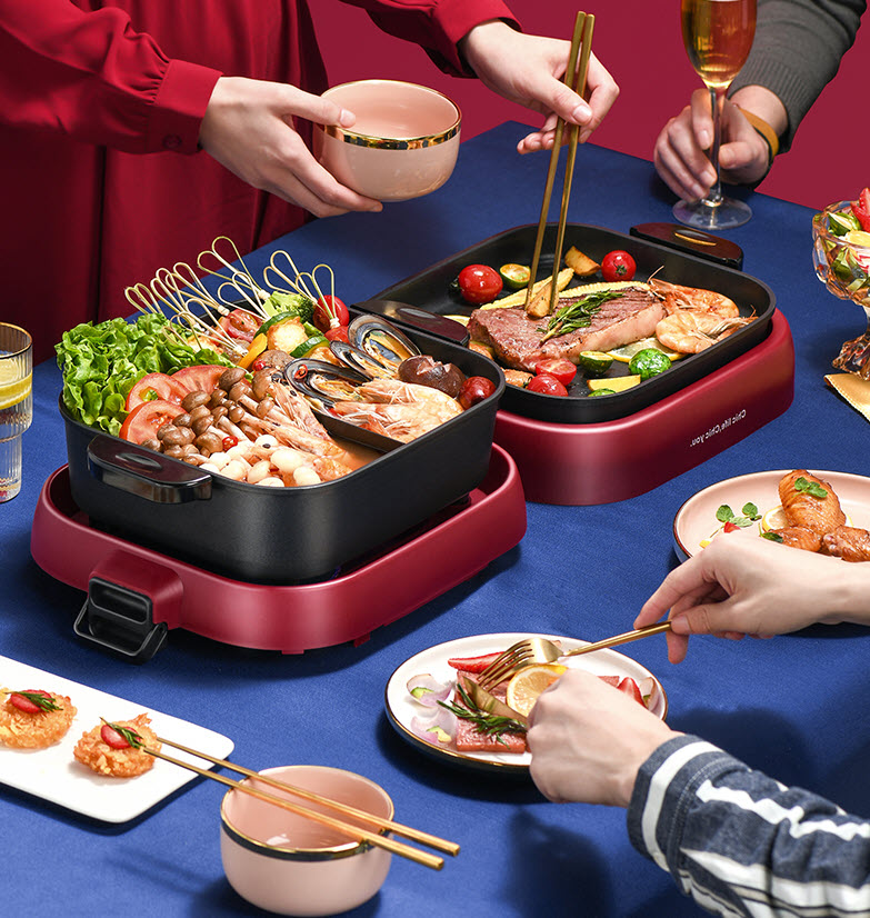 Nồi đa năng ăn lẩu nướng BBQ Aoran A3