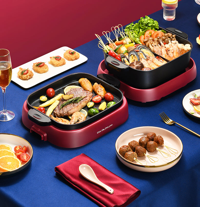 Nồi đa năng ăn lẩu nướng BBQ Aoran A3