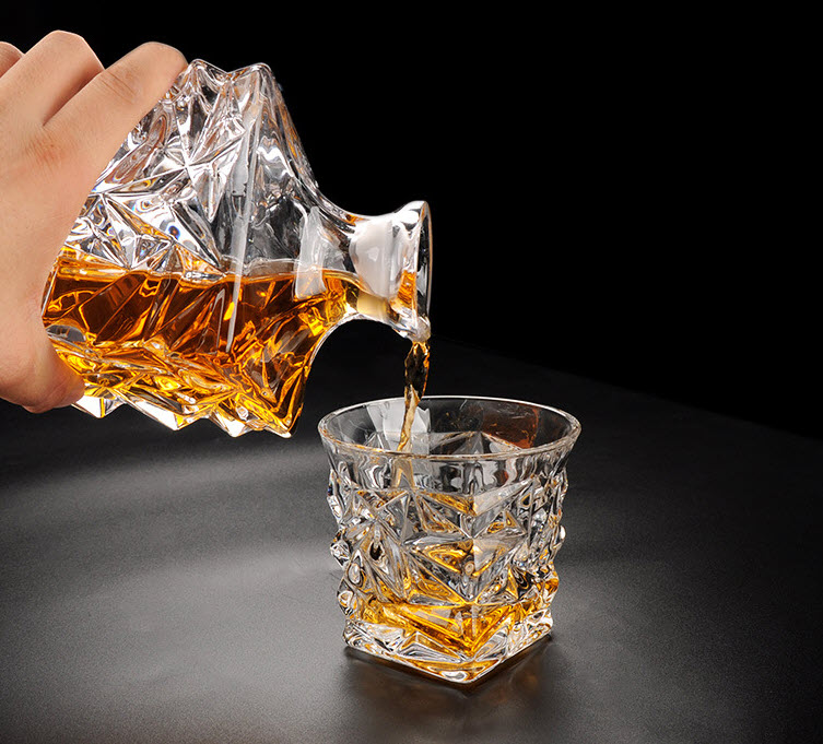 Bộ bình ly uống whisky pha lê bình đựng whisky ly whisky JX100108