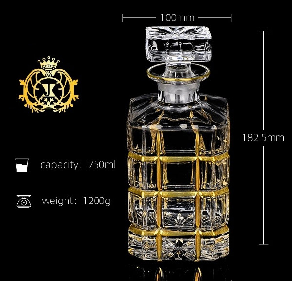 Bộ bình ly uống rượu tây pha lê uống whisky JX923204