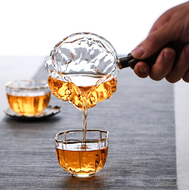Ấm rót trà đạo 350ml thủy tinh Peaceful XH082