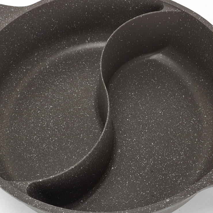 Nồi lẩu chia ngăn phủ vân đá OEM YY627
