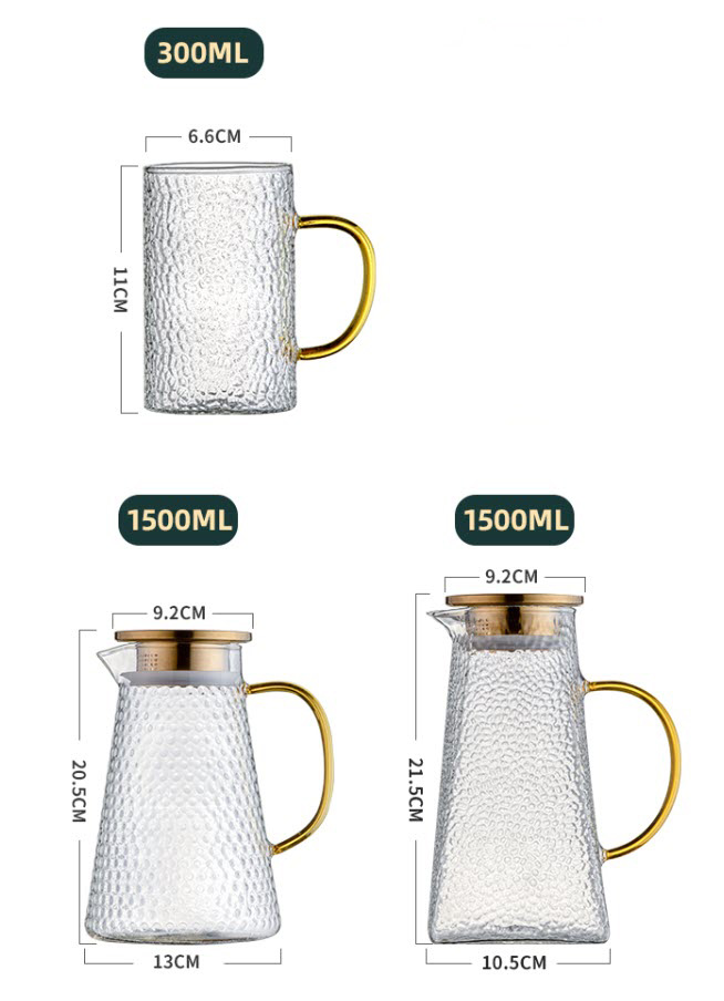 Bộ bình ly đựng nước thủy tinh Prince SHP02
